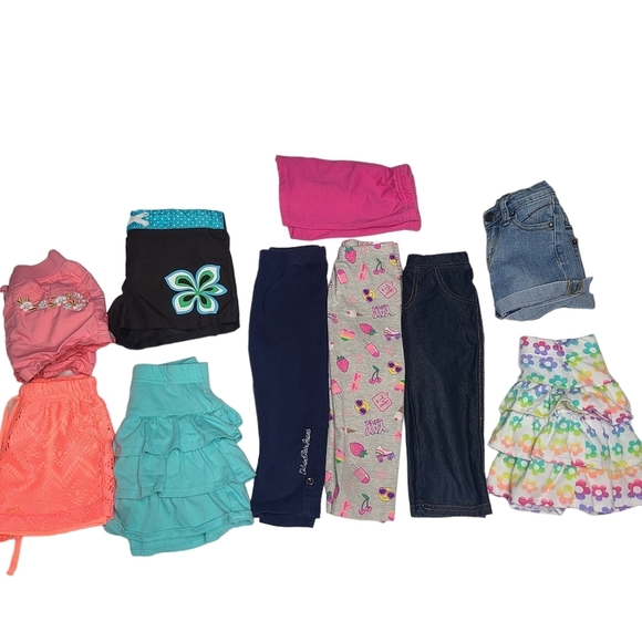 Other - Girls Size 4T summer 10 pcs clothes bundle Shorts Capris Pants Skorts Skirts